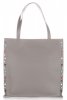 Kožené kabelka shopper bag Genuine Leather šedá 5013